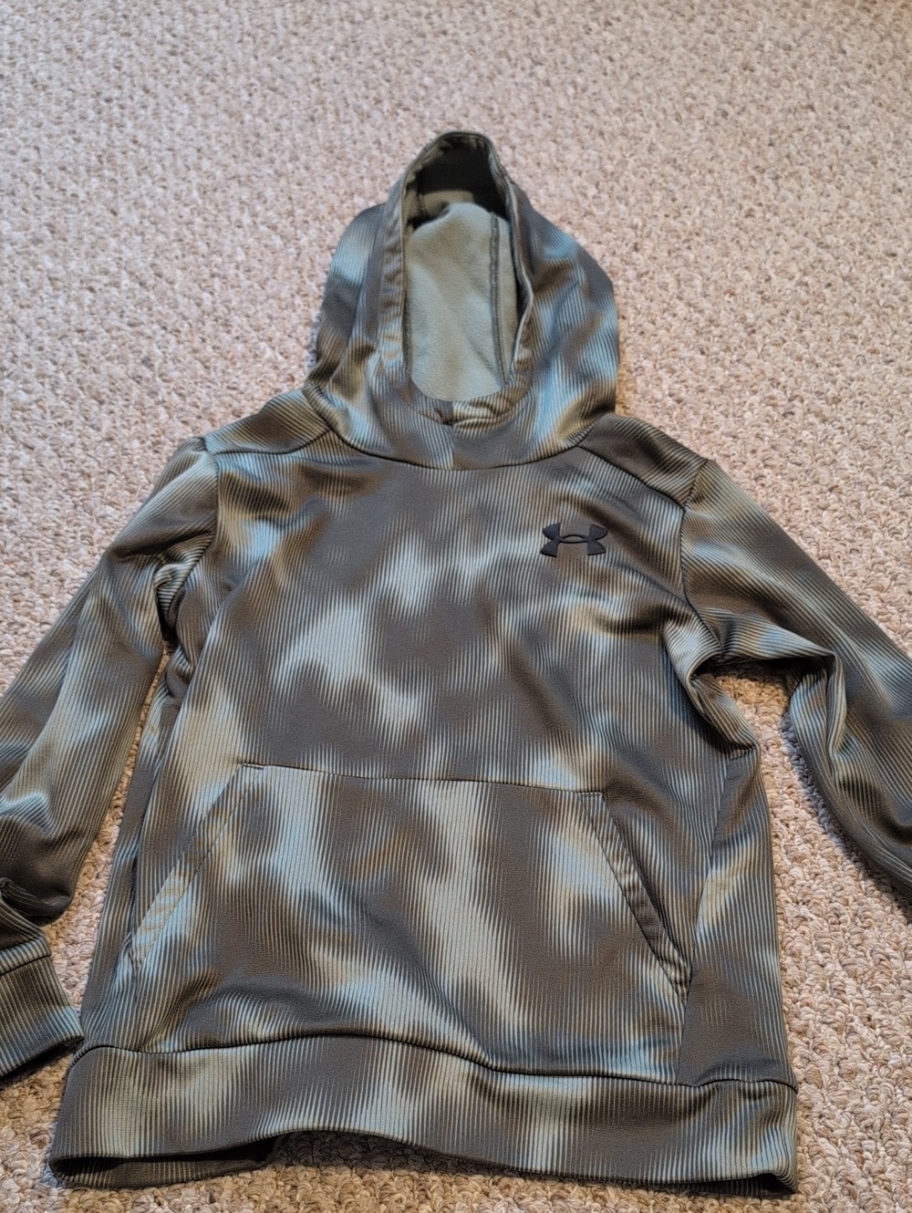 Under Armour Boys Olive Green Camo Crewneck Hoodie
